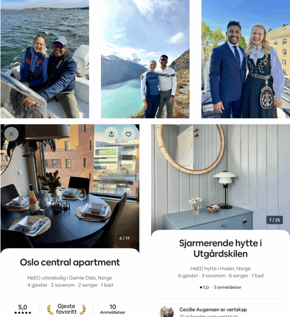 Stue i en leilighet klargjort for gjester med profesjonell Airbnb forvaltning.